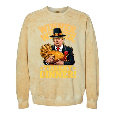 Humor Funny Trump Winner Winner Turkey Dinner Thanksgiving Colorblast Crewneck Sweatshirt