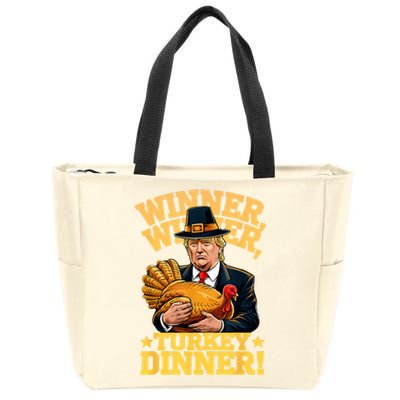 Humor Funny Trump Winner Winner Turkey Dinner Thanksgiving Zip Tote Bag