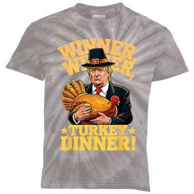 Humor Funny Trump Winner Winner Turkey Dinner Thanksgiving Kids Tie-Dye T-Shirt