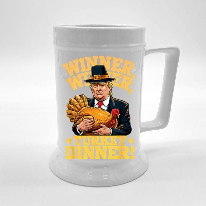 Humor Funny Trump Winner Winner Turkey Dinner Thanksgiving Beer Stein