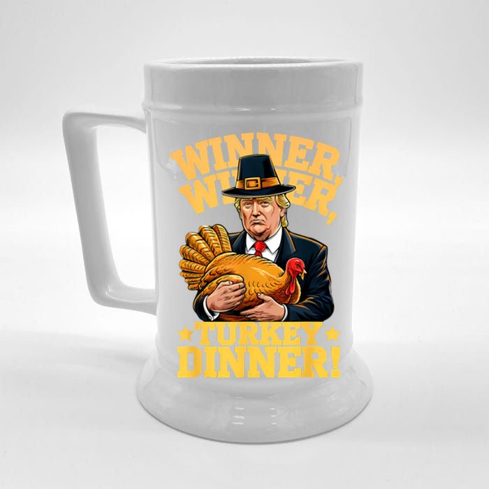 Humor Funny Trump Winner Winner Turkey Dinner Thanksgiving Beer Stein