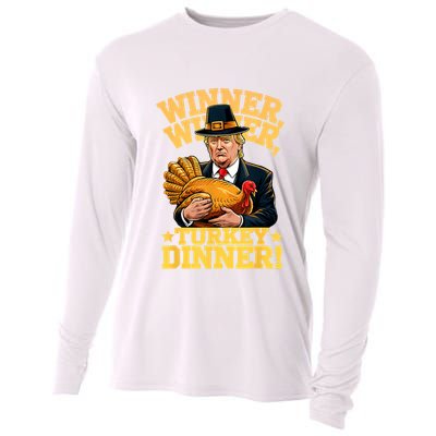 Humor Funny Trump Winner Winner Turkey Dinner Thanksgiving Cooling Performance Long Sleeve Crew