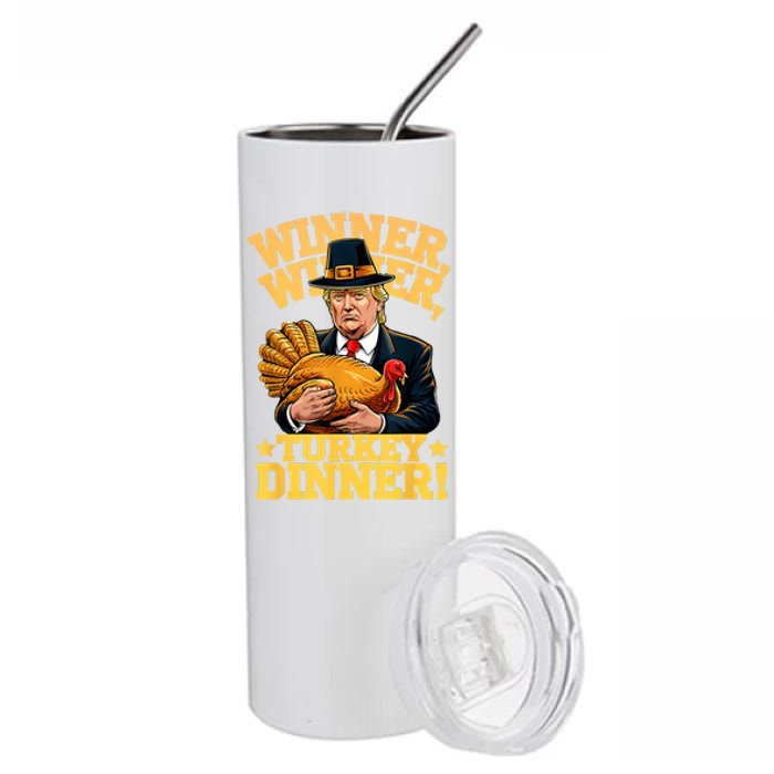 Humor Funny Trump Winner Winner Turkey Dinner Thanksgiving Stainless Steel Tumbler