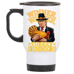 Humor Funny Trump Winner Winner Turkey Dinner Thanksgiving Stainless Steel Travel Mug