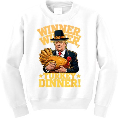 Humor Funny Trump Winner Winner Turkey Dinner Thanksgiving Kids Sweatshirt