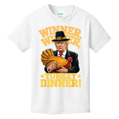 Humor Funny Trump Winner Winner Turkey Dinner Thanksgiving Kids T-Shirt