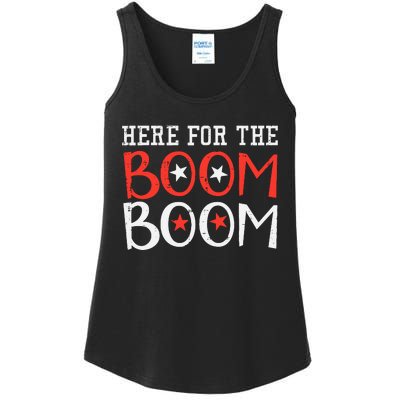 Here For The Boom Boom 4th Of July Fireworks Ladies Essential Tank