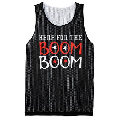 Here For The Boom Boom 4th Of July Fireworks Mesh Reversible Basketball Jersey Tank