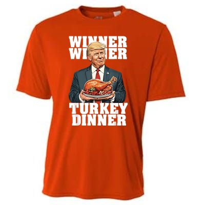 Humor Funny Trump Winner Winner Turkey Dinner Thanksgiving Cooling Performance Crew T-Shirt