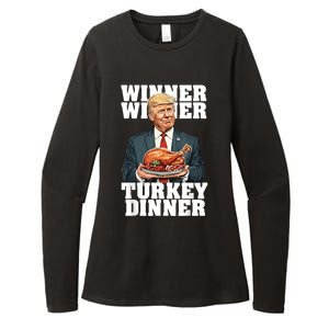 Humor Funny Trump Winner Winner Turkey Dinner Thanksgiving Womens CVC Long Sleeve Shirt