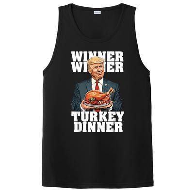 Humor Funny Trump Winner Winner Turkey Dinner Thanksgiving PosiCharge Competitor Tank