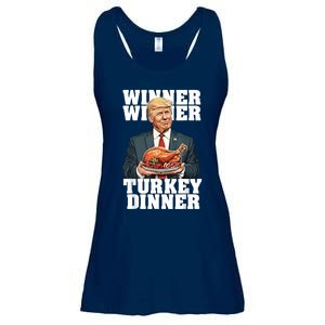 Humor Funny Trump Winner Winner Turkey Dinner Thanksgiving Ladies Essential Flowy Tank