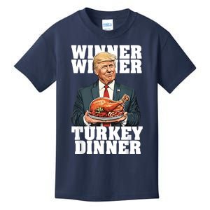 Humor Funny Trump Winner Winner Turkey Dinner Thanksgiving Kids T-Shirt