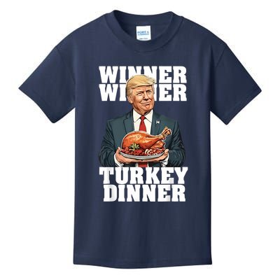 Humor Funny Trump Winner Winner Turkey Dinner Thanksgiving Kids T-Shirt