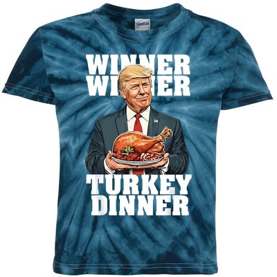 Humor Funny Trump Winner Winner Turkey Dinner Thanksgiving Kids Tie-Dye T-Shirt