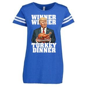 Humor Funny Trump Winner Winner Turkey Dinner Thanksgiving Enza Ladies Jersey Football T-Shirt