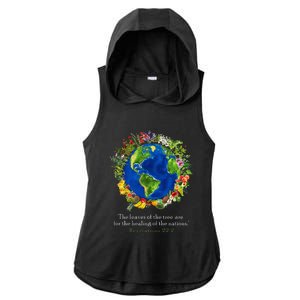 Healing For The Nations Revelations 222 Ladies PosiCharge Tri-Blend Wicking Draft Hoodie Tank