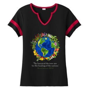 Healing For The Nations Revelations 222 Ladies Halftime Notch Neck Tee