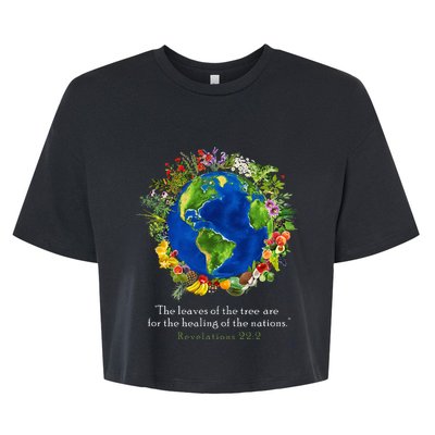 Healing For The Nations Revelations 222 Bella+Canvas Jersey Crop Tee