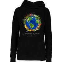 Healing For The Nations Revelations 222 Womens Funnel Neck Pullover Hood