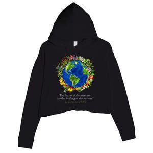 Healing For The Nations Revelations 222 Crop Fleece Hoodie