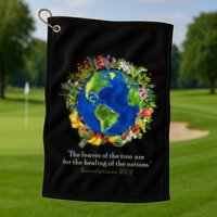 Healing For The Nations Revelations 222 Golf Towel