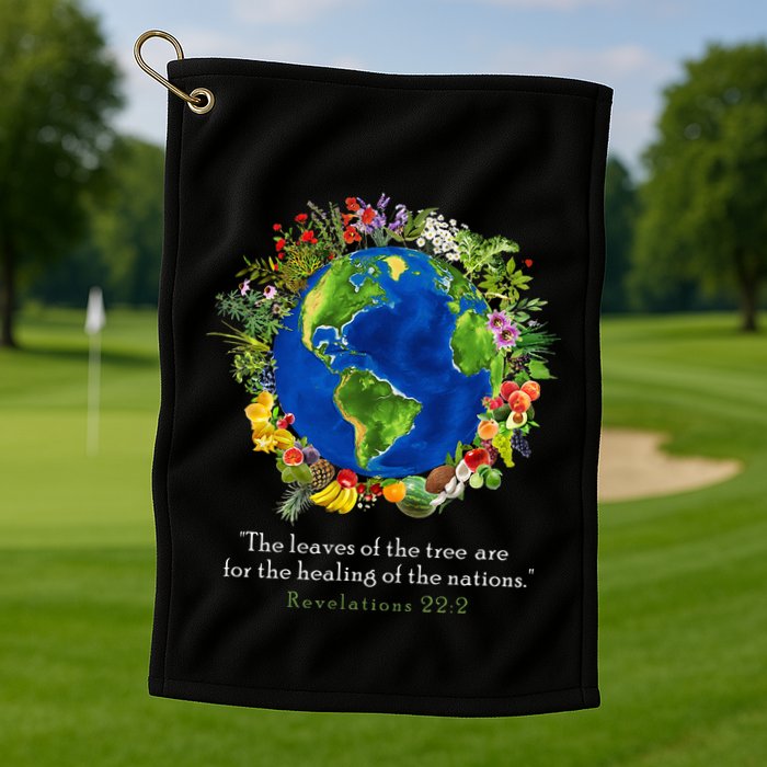 Healing For The Nations Revelations 222 Golf Towel