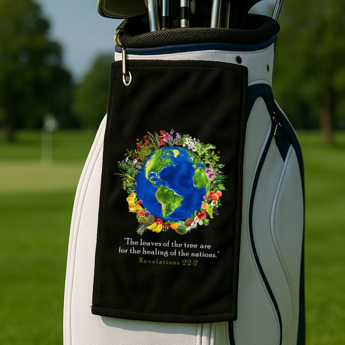 Healing For The Nations Revelations 222 Golf Towel