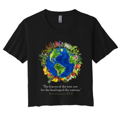 Healing For The Nations Revelations 222 Women's Crop Top Tee