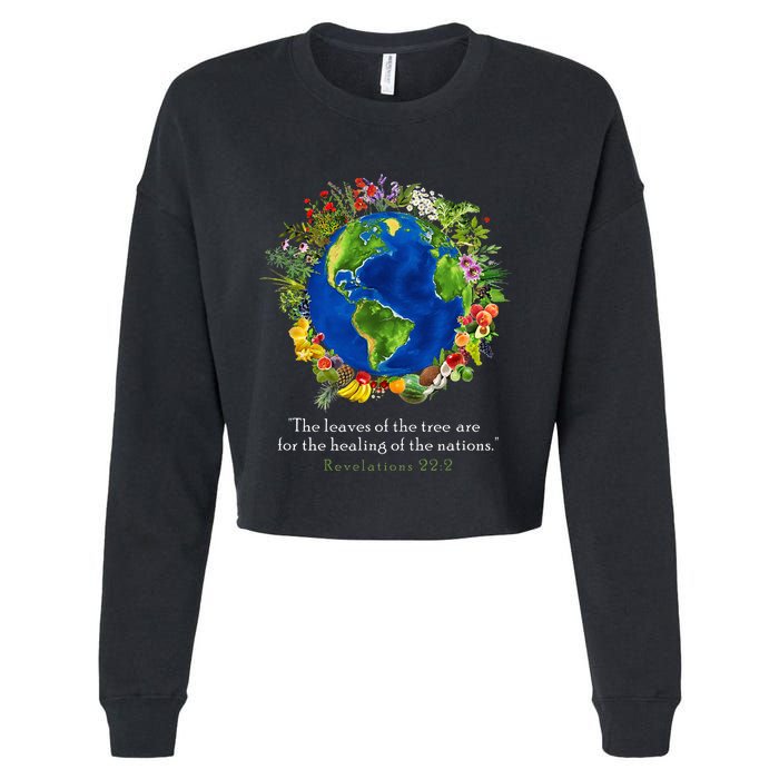 Healing For The Nations Revelations 222 Cropped Pullover Crew