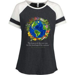 Healing For The Nations Revelations 222 Enza Ladies Jersey Colorblock Tee