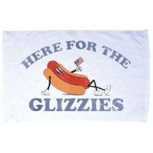 Here For The Glizzies 4th Of July 2024 Microfiber Hand Towel