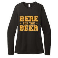 Here For The Beer Funny Party Outfit Costume Idea Womens CVC Long Sleeve Shirt