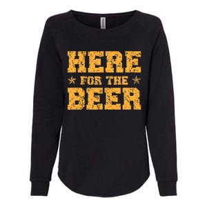 Here For The Beer Funny Party Outfit Costume Idea Womens California Wash Sweatshirt