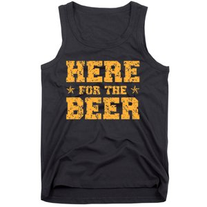 Here For The Beer Funny Party Outfit Costume Idea Tank Top