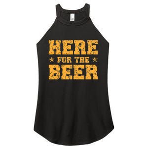 Here For The Beer Funny Party Outfit Costume Idea Women's Perfect Tri Rocker Tank