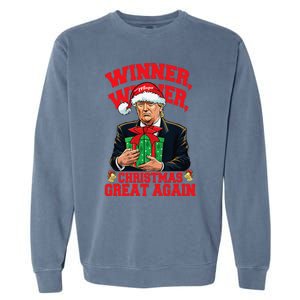 Humor Funny Trump Winner Winner Christmas Great Again Garment-Dyed Sweatshirt