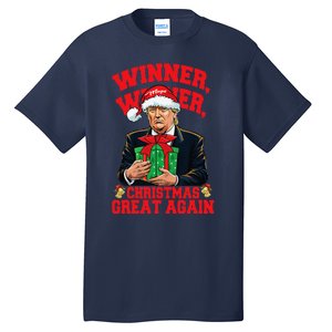 Humor Funny Trump Winner Winner Christmas Great Again Tall T-Shirt