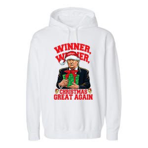 Humor Funny Trump Winner Winner Christmas Great Again Garment-Dyed Fleece Hoodie