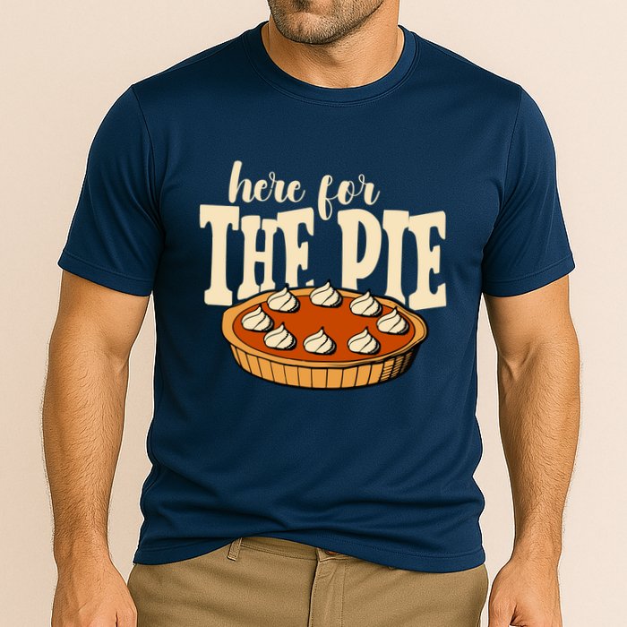 Here For The Pie Thanksgiving Holiday Cooling Performance Crew T-Shirt
