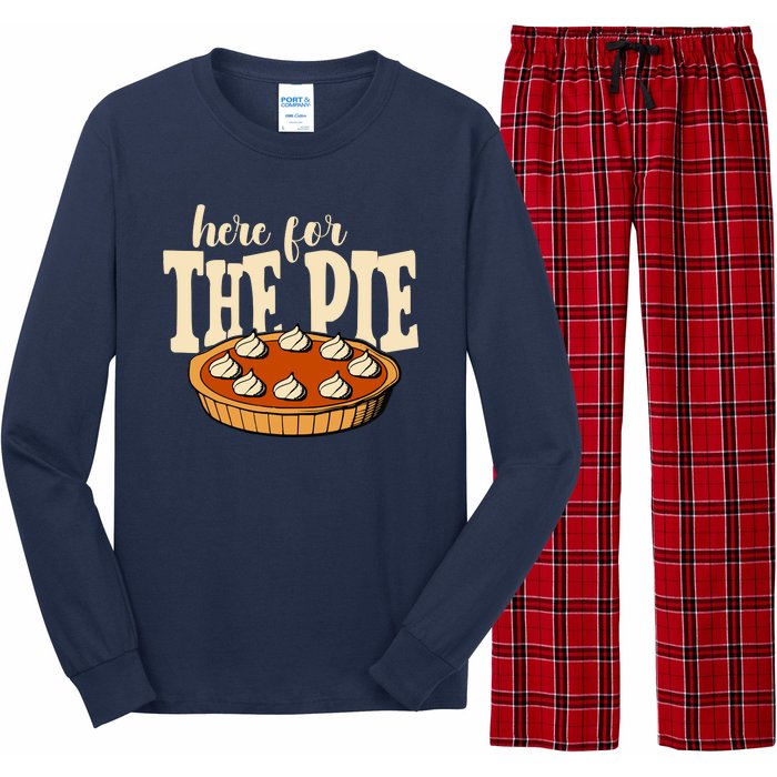 Here For The Pie Thanksgiving Holiday Long Sleeve Pajama Set