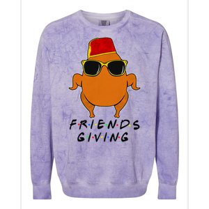 Happy Friendsgiving Turkey Thanksgiving For Friends Funny Colorblast Crewneck Sweatshirt