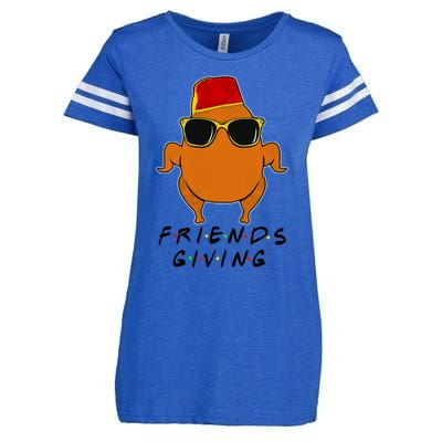 Happy Friendsgiving Turkey Thanksgiving For Friends Funny Enza Ladies Jersey Football T-Shirt