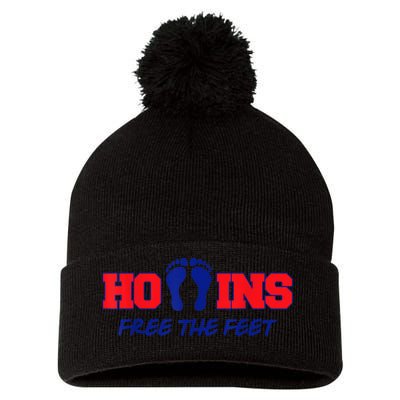 Hollins Free The Feet Pom Pom 12in Knit Beanie