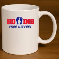 Hollins Free The Feet 11oz C Handle Ceramic Mug