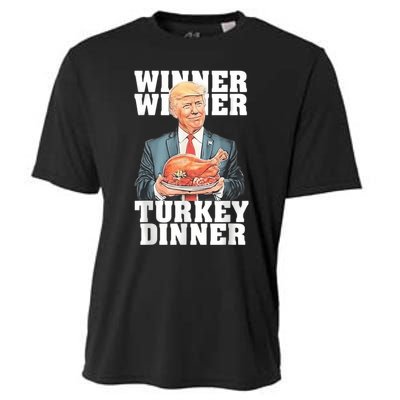 Humor Funny Trump Winner Winner Turkey Dinner Thanksgiving Cooling Performance Crew T-Shirt