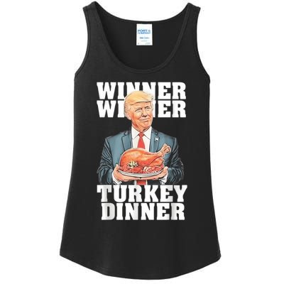 Humor Funny Trump Winner Winner Turkey Dinner Thanksgiving Ladies Essential Tank