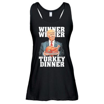 Humor Funny Trump Winner Winner Turkey Dinner Thanksgiving Ladies Essential Flowy Tank