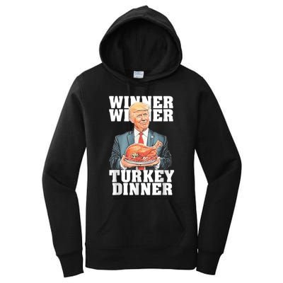 Humor Funny Trump Winner Winner Turkey Dinner Thanksgiving Women's Pullover Hoodie