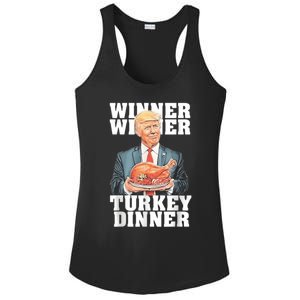 Humor Funny Trump Winner Winner Turkey Dinner Thanksgiving Ladies PosiCharge Competitor Racerback Tank